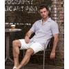 imageVATPAVE Mens Striped Summer Shirt Casual Button Down Short Sleeve Beach Shirts Cotton Linen Shirts for MenPurple