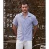imageVATPAVE Mens Striped Summer Shirt Casual Button Down Short Sleeve Beach Shirts Cotton Linen Shirts for MenRoyal Blue