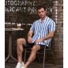 imageVATPAVE Mens Striped Summer Shirt Casual Button Down Short Sleeve Beach Shirts Cotton Linen Shirts for MenRoyalblue Navy