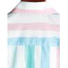 imageVATPAVE Mens Striped Summer Shirts Casual Button Down Short Sleeve Beach Stylish Untucked Hawaiian ShirtsBlue Pink