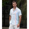 imageVATPAVE Mens Striped Summer Shirts Casual Button Down Short Sleeve Beach Stylish Untucked Hawaiian ShirtsBlue Pink