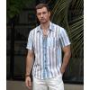 imageVATPAVE Mens Striped Summer Shirts Casual Button Down Short Sleeve Beach Stylish Untucked Hawaiian ShirtsBluegrey