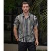 imageVATPAVE Mens Striped Summer Shirts Casual Button Down Short Sleeve Beach Stylish Untucked Hawaiian ShirtsBrowngreen