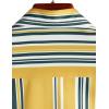 imageVATPAVE Mens Striped Summer Shirts Casual Button Down Short Sleeve Beach Stylish Untucked Hawaiian ShirtsCyanyellow