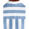 imageVATPAVE Mens Striped Summer Shirts Casual Button Down Short Sleeve Beach Stylish Untucked Hawaiian ShirtsRoyal Blue
