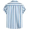 imageVATPAVE Mens Striped Summer Shirts Casual Button Down Short Sleeve Beach Stylish Untucked Hawaiian ShirtsRoyal Blue