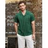 imageVATPAVE Mens Summer Cuban Collar Shirts Short Sleeve Button Down Beach Shirts Regular Fit Hawaiian Shirts with PocketArmygreen