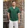 imageVATPAVE Mens Summer Cuban Collar Shirts Short Sleeve Button Down Beach Shirts Regular Fit Hawaiian Shirts with PocketArmygreen