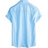 imageVATPAVE Mens Summer Cuban Collar Shirts Short Sleeve Button Down Beach Shirts Regular Fit Hawaiian Shirts with PocketLight Blue
