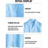 imageVATPAVE Mens Summer Cuban Collar Shirts Short Sleeve Button Down Beach Shirts Regular Fit Hawaiian Shirts with PocketLight Blue