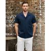 imageVATPAVE Mens Summer Cuban Collar Shirts Short Sleeve Button Down Beach Shirts Regular Fit Hawaiian Shirts with PocketNavy