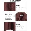 imageVATPAVE Mens Summer Cuban Collar Shirts Short Sleeve Button Down Beach Shirts Regular Fit Hawaiian Shirts with PocketWinered