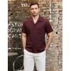 imageVATPAVE Mens Summer Cuban Collar Shirts Short Sleeve Button Down Beach Shirts Regular Fit Hawaiian Shirts with PocketWinered