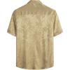 imageVATPAVE Mens Summer Jacquard Regular Fit Shirts Casual Button Down Short Sleeve Beach Tops with PocketKhaki