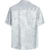 imageVATPAVE Mens Summer Jacquard Regular Fit Shirts Casual Button Down Short Sleeve Beach Tops with PocketLight Blue