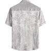 imageVATPAVE Mens Summer Jacquard Regular Fit Shirts Casual Button Down Short Sleeve Beach Tops with PocketLight Gray