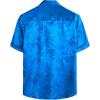 imageVATPAVE Mens Summer Jacquard Regular Fit Shirts Casual Button Down Short Sleeve Beach Tops with PocketRoyal Blue