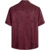 imageVATPAVE Mens Summer Jacquard Regular Fit Shirts Casual Button Down Short Sleeve Beach Tops with PocketWinered