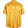imageVATPAVE Mens Summer Jacquard Regular Fit Shirts Casual Button Down Short Sleeve Beach Tops with PocketYellow