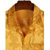 imageVATPAVE Mens Summer Jacquard Regular Fit Shirts Casual Button Down Short Sleeve Beach Tops with PocketYellow
