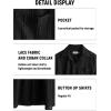 imageVATPAVE Mens Summer Lace Shirts See Through Sheer Shirts Casual Short Sleeve Button Down Beach ShirtsBlack
