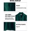 imageVATPAVE Mens Summer Lace Shirts See Through Sheer Shirts Casual Short Sleeve Button Down Beach ShirtsBlack Green