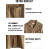 imageVATPAVE Mens Summer Lace Shirts See Through Sheer Shirts Casual Short Sleeve Button Down Beach ShirtsCoffee