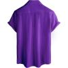 imageVATPAVE Mens Summer Lace Shirts See Through Sheer Shirts Casual Short Sleeve Button Down Beach ShirtsPurple