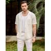 imageVATPAVE Mens Summer Lace Shirts See Through Sheer Shirts Casual Short Sleeve Button Down Beach ShirtsWhite