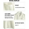 imageVATPAVE Mens Summer Lace Shirts See Through Sheer Shirts Casual Short Sleeve Button Down Beach ShirtsWhite