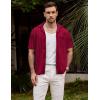 imageVATPAVE Mens Summer Lace Shirts See Through Sheer Shirts Casual Short Sleeve Button Down Beach ShirtsWinered