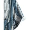 imageVATPAVE Mens Summer Striped Shirts Button Down Short Sleeve Vintage Beach Hawaiian Shirts with PocketBeigeblue Gray