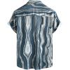 imageVATPAVE Mens Summer Striped Shirts Button Down Short Sleeve Vintage Beach Hawaiian Shirts with PocketBeigeblue Gray