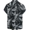 imageVATPAVE Mens Summer Striped Shirts Button Down Short Sleeve Vintage Beach Hawaiian Shirts with PocketBlack Gray