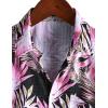imageVATPAVE Mens Summer Striped Shirts Button Down Short Sleeve Vintage Beach Hawaiian Shirts with PocketBlack Pink