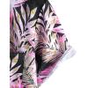 imageVATPAVE Mens Summer Striped Shirts Button Down Short Sleeve Vintage Beach Hawaiian Shirts with PocketBlack Pink