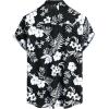 imageVATPAVE Mens Summer Striped Shirts Button Down Short Sleeve Vintage Beach Hawaiian Shirts with PocketBlack White