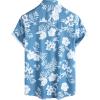 imageVATPAVE Mens Summer Striped Shirts Button Down Short Sleeve Vintage Beach Hawaiian Shirts with PocketBlue Beige