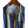 imageVATPAVE Mens Summer Striped Shirts Button Down Short Sleeve Vintage Beach Hawaiian Shirts with PocketBlueyellow Gray