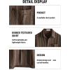 imageVATPAVE Mens Summer Striped Shirts Button Down Short Sleeve Vintage Beach Hawaiian Shirts with PocketCoffee