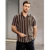 imageVATPAVE Mens Summer Striped Shirts Button Down Short Sleeve Vintage Beach Hawaiian Shirts with PocketCoffee