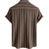 imageVATPAVE Mens Summer Striped Shirts Button Down Short Sleeve Vintage Beach Hawaiian Shirts with PocketCoffee