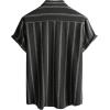 imageVATPAVE Mens Summer Striped Shirts Button Down Short Sleeve Vintage Beach Hawaiian Shirts with PocketDark Gray