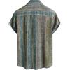 imageVATPAVE Mens Summer Striped Shirts Button Down Short Sleeve Vintage Beach Hawaiian Shirts with PocketGreen Brown