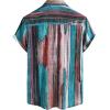 imageVATPAVE Mens Summer Striped Shirts Button Down Short Sleeve Vintage Beach Hawaiian Shirts with PocketGreenred Gray