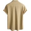 imageVATPAVE Mens Summer Striped Shirts Button Down Short Sleeve Vintage Beach Hawaiian Shirts with PocketKhaki