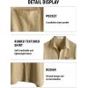 imageVATPAVE Mens Summer Striped Shirts Button Down Short Sleeve Vintage Beach Hawaiian Shirts with PocketKhaki