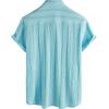 imageVATPAVE Mens Summer Striped Shirts Button Down Short Sleeve Vintage Beach Hawaiian Shirts with PocketLight Blue