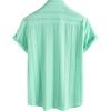 imageVATPAVE Mens Summer Striped Shirts Button Down Short Sleeve Vintage Beach Hawaiian Shirts with PocketLight Green