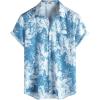 imageVATPAVE Mens Summer Striped Shirts Button Down Short Sleeve Vintage Beach Hawaiian Shirts with PocketLightblue White